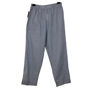 LESET Eve Boxer Pant 100% Cotton Blue White Stripe loungewear sustainable NEW